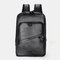 Men Women Large Capacity Multifunction Solid Backpack - Black