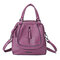 Brenice Multifunction Soft Handbags Vintage Bohemia Shoulder Bags Backpack - Purple