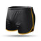 Mens Sport Mesh Shorts Soft Home Underwear Breathable Split Hem Arrow Pants Boxer - Black