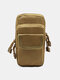 Men Nylon Fabric Casual EDC Tool Mini Waist Bag Portable Outdoor Sport Tool Bag - Khaki