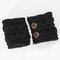 Women Warm Wool Wild Comfortable Headwear Outdoor Travel Home Casual Earmuff Headband - Black
