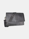 Men Retro Multi-pocket Multifunction Splashproof Messenger Bag Crossbody Bag - Black