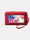 Women 6.5 inch Touch Screen Bag RFID Blocking Handbag  Phone Bag Crossbody Bag - Red