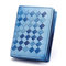 Multifunctional Weave PU Leather Card Holder Coins Bag License Holder - Light Blue
