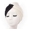 Women's Polyester Two-color Cross Stretch Turban Hat Casual Beanie Cap Bonnet Hat - #3