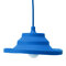 Pantalla plegable colorida Silicona Soporte para lámpara de techo Colgante DIY Diseño Pantalla intercambiable - Azul