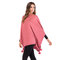 Women's Large Size Bat Sleeve Cloak Sweatshirts - Pink