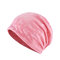 Women Windproof Warm Embossed Beanie Hats Outdoor For Both Hats And Scarf Use Multi-functional Hats - Pink