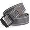 Mens Long Weave Canvas Elasticity Belt Outdoor Slider Buckle Durable Adjustable Ring Belt - Grey