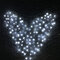 128 LED Heart-Shape Fairy String Curtain Light Valentine's Day Wedding Christmas Decor - White