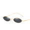 Women Vintage Oval Fashion Sunglasses UV400 Metal Frame Sunglasses Outdoor Travel Beach Sunglasses - #1