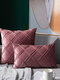 1 PC Velvet Solid Lattice Decoration In Bedroom Living Room Sofa Cushion Cover Throw Pillow Cover Pillowcase - Pink