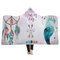 Wearable Plush Hooded Blanket Throw Cloak Dreamcatcher Feather Sofa Lazy TV Blanket Soft Towel - #1