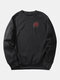 Mens Plain Style Solid Color Fleece Scratch Printed O-neck Collar Hoodies - Black