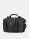 आदमी का Nylon छलावरण सामरिक क्रॉसबॉडी बैग बैकपैक आउटडोर स्पोर्ट्स राइडिंग कमर बैग मोबाइल फोन बैग - काली