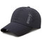 Men's Summer Breathable Mesh Hat Quick Dry Cap Outdoor Sports Baseball Cap - Dark Grey