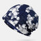 Butterfly Beanie Hat Printing Chemotherapy Cap Turban Cap - Navy