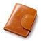 Women Genuine Leather Wallet Business Card Holder Purse  - Brown