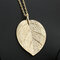 Trendy Gold Leaf Pendant Necklaces Bohemian Big Leaf Delicate Womens Long Necklaces - Gold