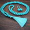 Vintage Turquoise Water Drop Pendant Earrings Ethnic Turquoise Necklace Earring Ring Bracelet Set - #03