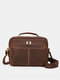 Menico Men's Microfiber Messenger Bag Vintage Casual Multifunctional Organize - Brown