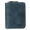 Genuine Leather Multi-functional Business Casual 2 In 1 Card Holder Wallet  - Blue