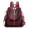 Women Sequins Travel Backpack Shoulder Bag - Red
