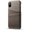 Phone Case For iPhone PU Leather Card Holder Wallet  - Grey