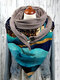 Women Polyester Cotton Landscape Prints Print Triangle Casual Warmth Shawl Scarf - #02