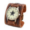 Vintage Cow Leather Bracelet Watch Adjustable Rivet Multi-Layer Unisex Quartz Watch - 03