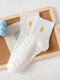 5 Pairs Unisex Cotton Cartoon Pattern Embroidery Jacquard Breathable Anti-friction Socks - #03