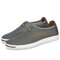 Men Mesh Super Breathable Slip On Casual Shoes  - Grey