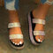 Women Large Size Bling Bling Rhinestone Platform Slides Sandals - Silver