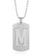 Trendy Simple Geometric-shaped Hollow Letter Pendant Round Bead Chain 3 Wearing Methods Stainless Steel Necklace - M