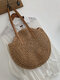 Women Summer Beach Large Capacity Straw Woven Handbag Tote - #02