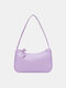 Women Casual Solid Phone Shoulder Bag - Purple