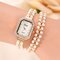 Elegant Pearl Multi Layer Watch Rhinestone Crystal Bracelet Watch For Women Quartz Watch - 3