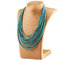 Bohemian Necklaces for Women Multilayer Colorful Beads Tassel Necklace Statement Necklaces - Blue