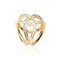 Elegant Gold Silver Hollow Rhinestones Scarf Buckle Charm Gift for Women - Gold
