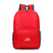 Nylon Folding Lightwight Backpack Shoulder Bag Outdoor Sports Bag - Red