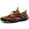 Men Outdoor Hiking Slip Resistant Soft Mesh Water Wading Shoes - Brown