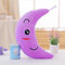 Cute Design Moon Glow LED Pillow Light Soft Cushion Gift Home Plush Toy - Purple