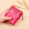 Women Vintage Genuine Leather Small Short Wallet Card Holder Purse - Rose