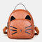 Women Crossbody Bag Cat Pattern Handbag - Yellow