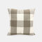 Подушка льняная простая полосатая квадратная решетка современная минималистичная подушка наволочка для гостиной - #03