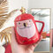 Рождество Керамический Чашка Big Belly с крышкой с ложкой Подарочная чашка - #4