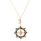 Retro Dragonfly Sun Flower Necklace Rhinestone Star Moon Pendant Necklace For Women - 01