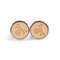 Mens Metal Wood Casual Wedding Party Bussiness Vogue Vintage Round Cufflinks - #3