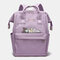 Women Oxford Waterproof Anti-theft Cat Casual Backpack - Purple