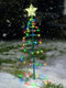 1 PC Plastic Solar Energy Christmas Tree Decoration Self-assembly Multicolor LED Light Garden Lawn Outdoor Light - Rainbow